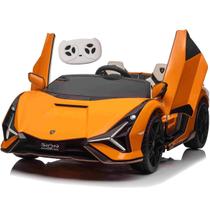 Carro Eletrico Bandeirante Lamborghini Sian 12V Controle Laranja