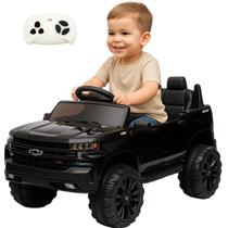 Carro Eletrico Bang Toys Chevrolet Silverado Preto 12V Controle Carro Eletrico Bang Toys Chevrolet Silverado Preto 12V Controle