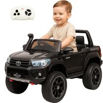 Carro Eletrico Bang Toys JipeToyota Hilux Preto 12V Controle