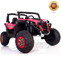 Carro Elétrico Criança Buggy UTV 4x4 - C. remoto - 12v Rosa