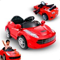 Carro eletrico esportivo vermelho com controle remoto 12v 4.5ah