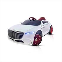 Carro Elétrico Infantil 12V Branco Modo Balanço Bluetooth Ré