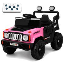 Carro Elétrico Infantil 12V Com Bateria Recarregável Controle Remoto Música Presente Para Meninas