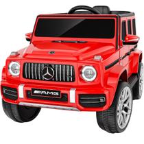 Carro elétrico infantil AceCruisers Mercedes-Benz G63 12V vermelho