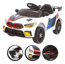 Carro Elétrico Infantil Bmw 6v Controle Remoto Led Branco MC24420
