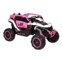 Carro Elétrico Infantil Buggy Adventure12V Rosa Zippy Toys