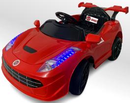 Carro Elétrico Infantil BZ Car Vermelho com Luzes, Sons e Volume Ajustável BARZI MOTORS