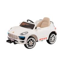 Carro eletrico infantil car one ps branco biemme som e luzes