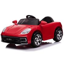 Carro Elétrico Infantil Carrinho de Passeio Menino Menina Motorizado Porsche Vermelho 12V Controle