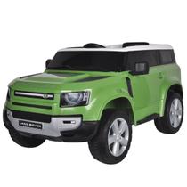 Carro Elétrico Infantil Controle Criança Até 30Kg Bluetooth USB MP3 5km/h Land Rover Defender Verde