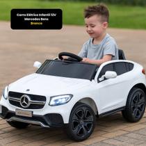 Carro Elétrico Infantil Criança Menino Menina 12V Mercedes Bens Branca Diversão Garantida