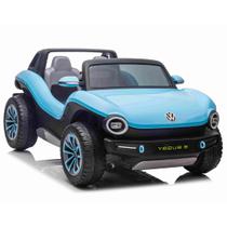 Carro Elétrico Infantil E-Buggy Volkswagen 2 Lugares 12V Azul Bel