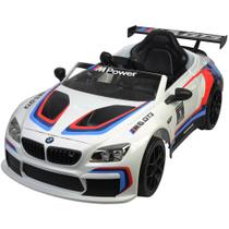 Carro Elétrico Infantil Esportivo BMW M6 GT3 12V Branco - Shiny Toys