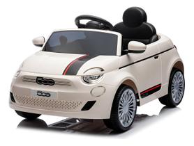 Carro Elétrico Infantil Fiat 500 12v Com Controle Remoto Branco Carro Elétrico Infantil Fiat 500 12v Com Controle Remoto Branco