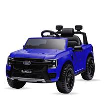 Carro Elétrico Infantil Ford Ranger 12v com Controle Remoto Luz de Led e Volante com Sons de Corrida Zippy Toys