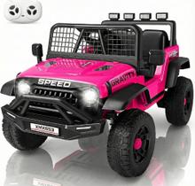 Carro Elétrico Infantil Hikole 24V com Controle Remoto Rosa