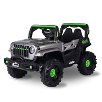 Carro eletrico infantil jipe off road 12v cinza zippy toys