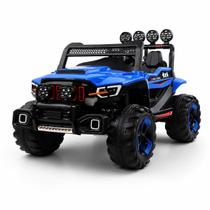 Carro Elétrico Infantil Jipe Super Cross 12V Azul Zippy Toys com Controle Remoto LED USB e 2 Lugares - Azul Carro Elétrico Infantil Jipe Super Cross 12V Azul Zippy Toys com Controle Remoto LED USB e 2 Lugares - Azul
