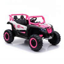 Carro Elétrico Infantil Jipe UTV 12V Rosa Domni