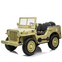 Carro Elétrico Infantil Jipe Willys Militar 24v