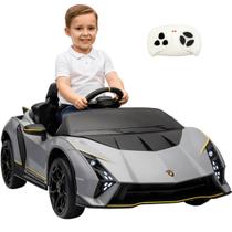 Carro Eletrico Infantil Lamborghini Aventador Bang Toys Cinza 12V