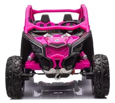 Carro eletrico infantil maverick rosa 4x4 premium