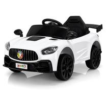 Carro Elétrico Infantil Mini Storm 12V Branco Com Controle Remoto Com Músicas E Luzes - Bang Toys