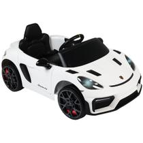 Carro Elétrico Infantil Porsche Spyder 718 RS 12V Branco Bel