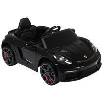 Carro Elétrico Infantil Porsche Spyder 718 RS 12V Preto Bel