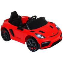 Carro Elétrico Infantil Porsche Spyder 718 RS 12V Vermelho Bel