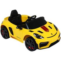 Carro Elétrico Infantil Porsche Spyder 718RS PX 12V Amarelo BEL