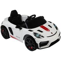 Carro Elétrico Infantil Porsche Spyder 718RS PX 12V Branco BEL Carro Elétrico Infantil Porsche Spyder 718RS PX 12V Branco BEL