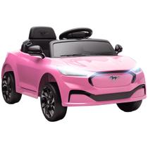 Carro Elétrico Infantil Qaba Ford Mustang Mach-E Rosa 12V com Controle Remoto Carro Elétrico Infantil Qaba Ford Mustang Mach-E Rosa 12V com Controle Remoto