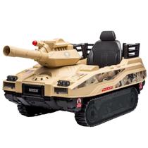 Carro Elétrico Infantil Tanque Exército Controle Criança Até 30Kg Lança Munições Luz Som USB 12v - Importway