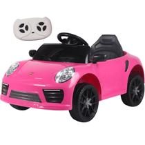 Carro Elétrico Infantil Zippy Toys Compact Porsche Rosa 6V