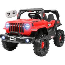 Carro Eletrico Jeep Wrangler Rubicon 12V CR Vermelho Zippy Toys
