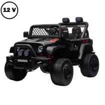 Carro Elétrico Jipe Off Road 12V Com Controle Remoto Preto