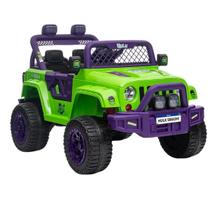 Carro elétrico jipe off road hulk 12v com controle remoto