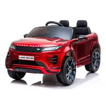Carro eletrico land rover evoque pneu borracha 12v vermelho - importway