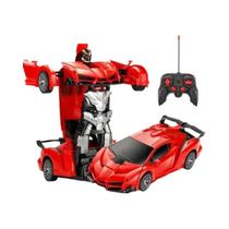 Carro Elétrico RC Para Meninos 2 Em 1 Transformação Robô Veículo Esportivo Modelo Controle Remoto Carro Elétrico RC Para Meninos 2 Em 1 Transformação Robô Veículo Esportivo Modelo Controle Remoto