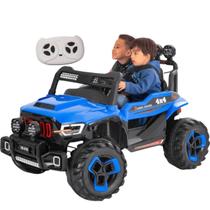 Carro Eletrico Super Cross 4x4 Zippy Toys 12V CR 2 Lugares Azul Carro Eletrico Super Cross 4x4 Zippy Toys 12V CR 2 Lugares Azul