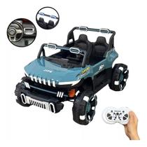 Carro Elétrico Utv 12V Infantil Buggy Quadriciclo Controle Bluetooth Usb Azul Brinqway Bw-277 Luzes