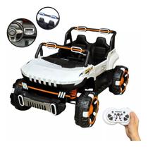 Carro Elétrico Utv 12V Infantil Buggy Quadriciclo Controle Bluetooth Usb Branco Brinqway Bw-277 Som