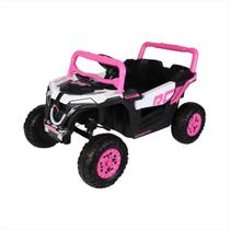 Carro Eletrico UTV 12V Rosa Controle 2 em 1 USB Bivolt LED Carro Eletrico UTV 12V Rosa Controle 2 em 1 USB Bivolt LED