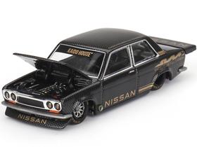 Carro em Miniatura de Metal Fundido MINI GT 1/64 510 Pro Street V1 Carbono Carro em Miniatura de Metal Fundido MINI GT 1/64 510 Pro Street V1 Carbono