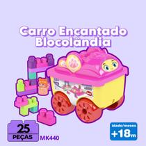 Carro Encantado Blocolândia 25 Pçs Blocos de Montar Colorido