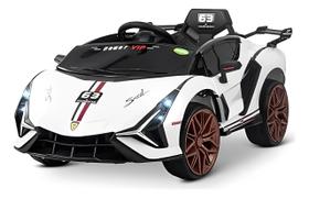 Carro Esportivo Elétrico Infantil Branco 12v Com Controle Remoto Carro Esportivo Elétrico Infantil Branco 12v Com Controle Remoto