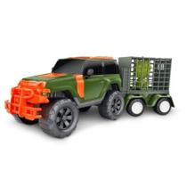 Carro Force Jeep - com Jaula e Dinossauro - 1009 - Roma