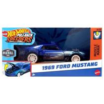 Carro Ford Mustang Hot Wheels Fricção Pullback 1:43 - Mattel