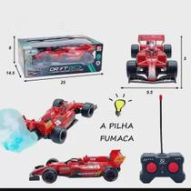 Carro Formula1 Controle Remoto Recarregável Solta Fumaça(VR Carro Formula1 Controle Remoto Recarregável Solta Fumaça(VR